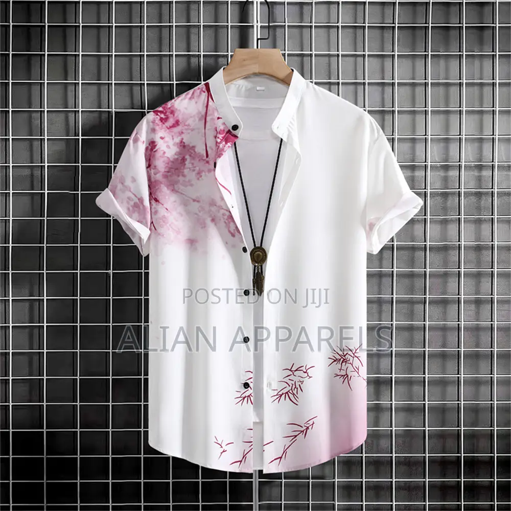 Men's Casual Short Sleeve Printed Shirt - Trendy Hawaiian Beach Top