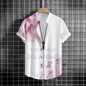 Men's Casual Short Sleeve Printed Shirt - Trendy Hawaiian Beach Top