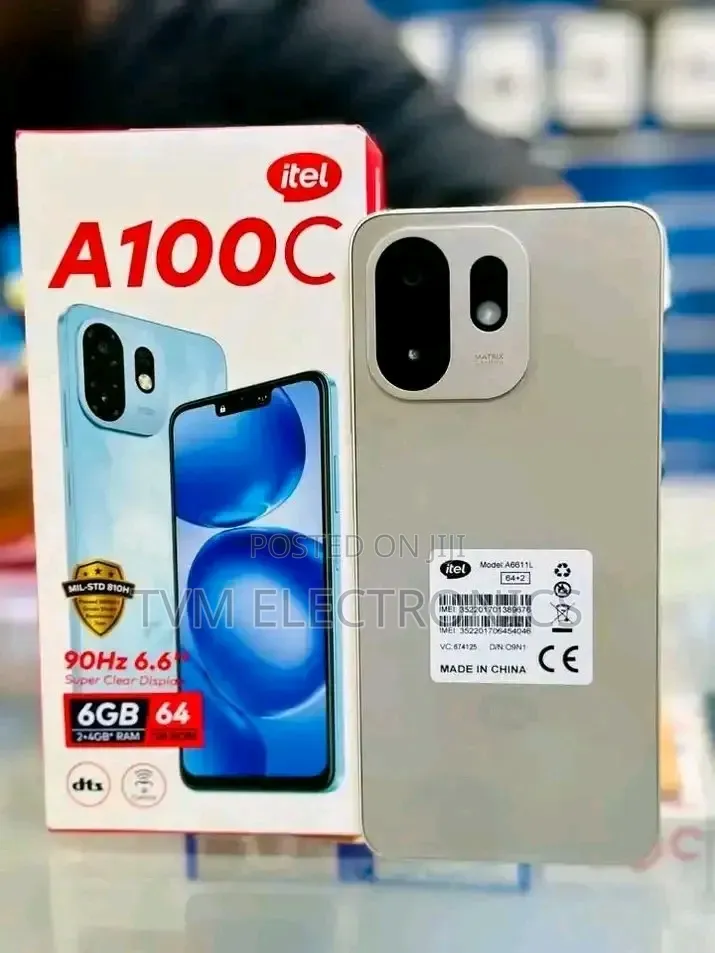 New Itel A100C 64 GB Black