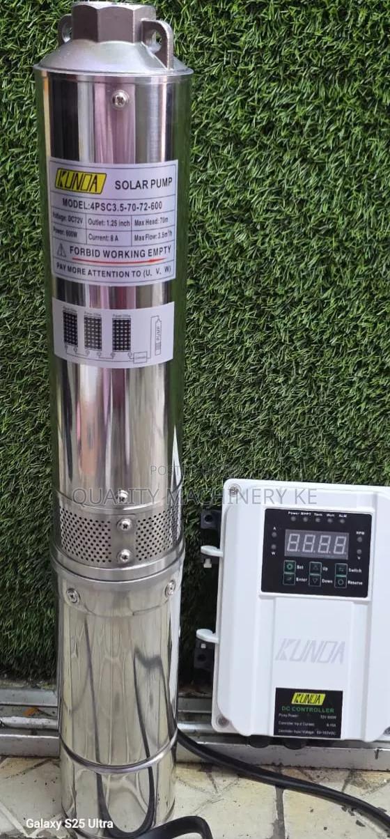 Stainless 70m Solar Submersible Pump
Comes With the Control Box