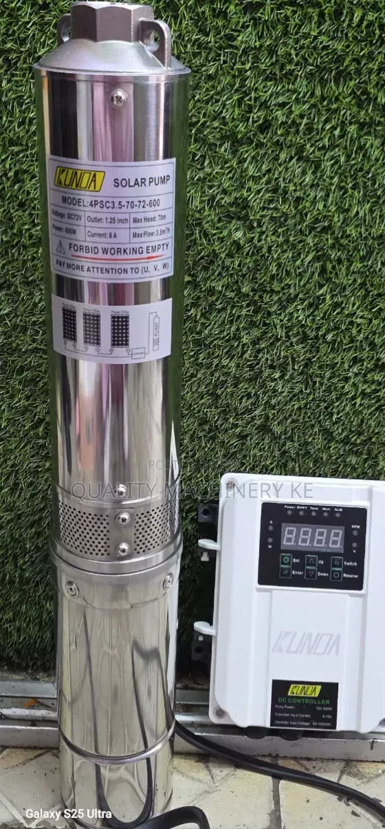 Stainless 70m Solar Submersible Pump 
Comes With the Control Box