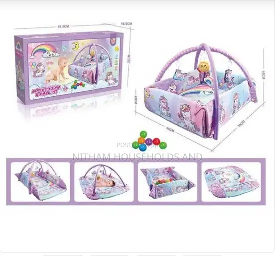 5 in 1 Activity Gym Playmat Ball Pit With 30 Colorful Balls