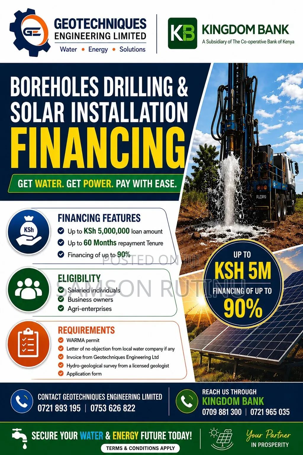 Borehole Drilling With Financing