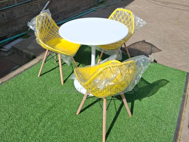 *Modern 3-Piece Eames-Style Dining Set