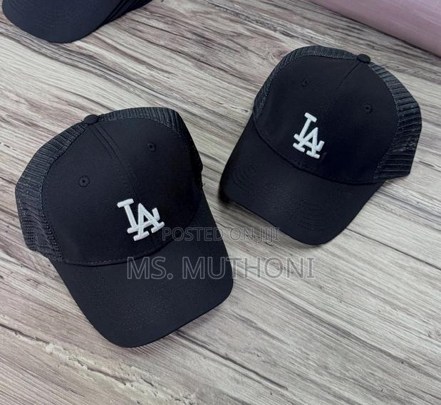 Black Cotton Breatheable Mesh Caps 