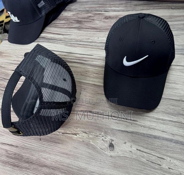 Black Cotton Breatheable Mesh Caps  - thumbnail 2