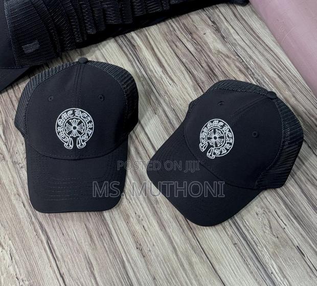 Black Cotton Breatheable Mesh Caps  - thumbnail 4