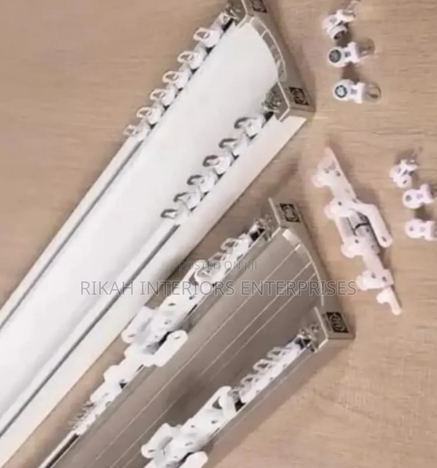 Double Aluminum Curtain Rails Twin Rails Environmental Friendly