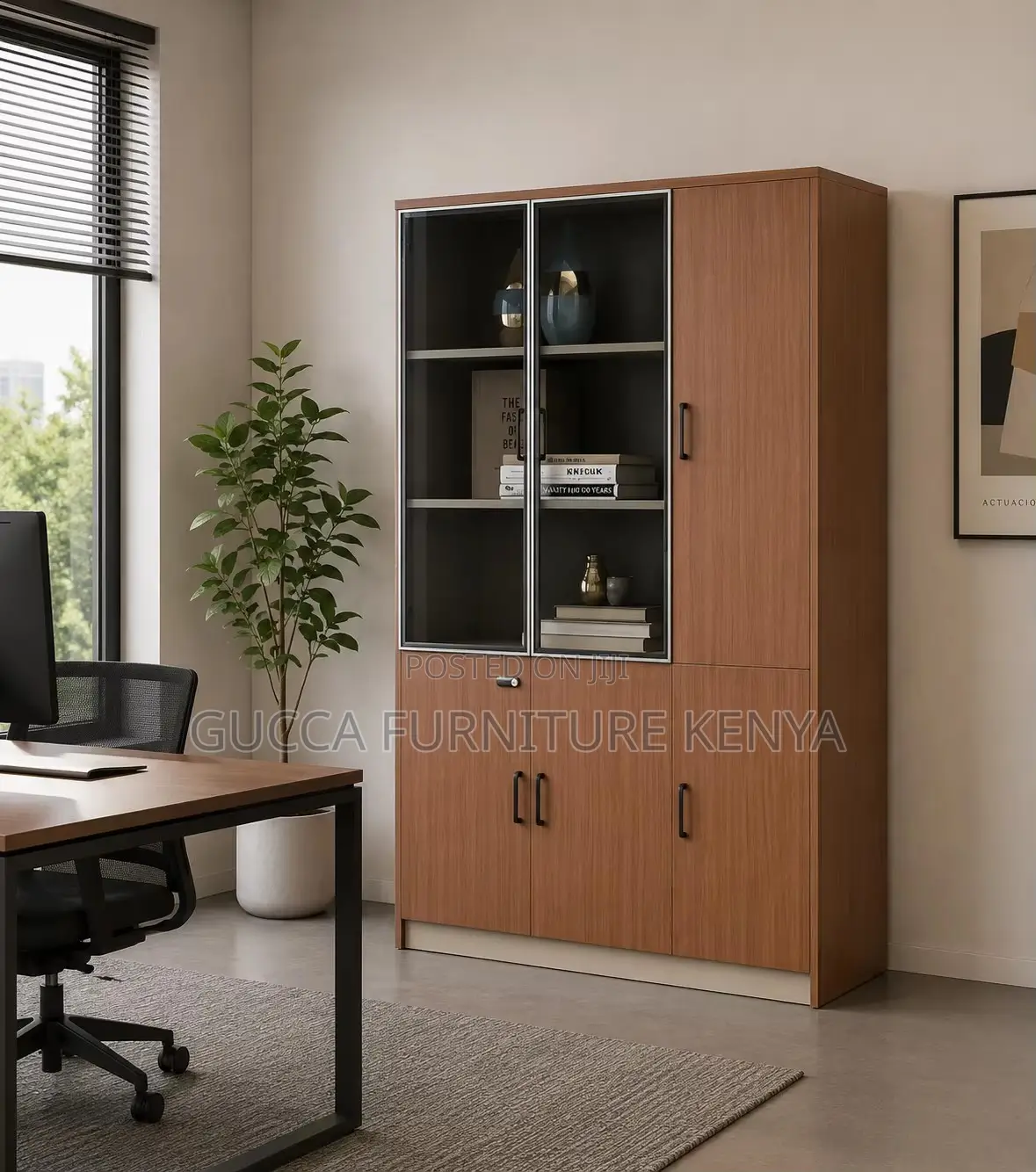 Wooden Executive File Cabinet.