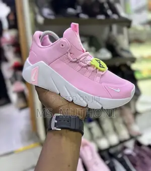 Women’S Vibrant Pink Foam Mesh Upper Gym Shoes Size 36-41
