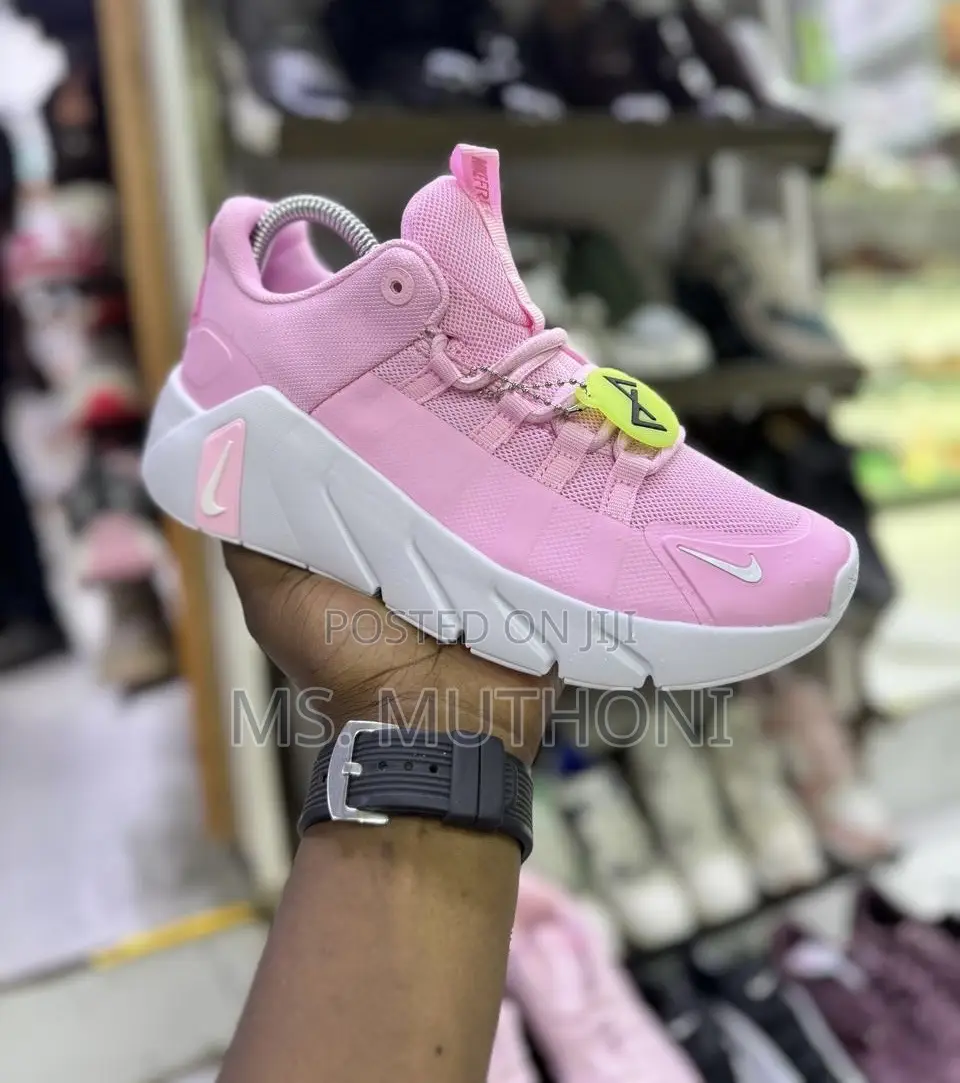 Women’S Vibrant Pink Foam Mesh Upper Gym Shoes Size 36-41