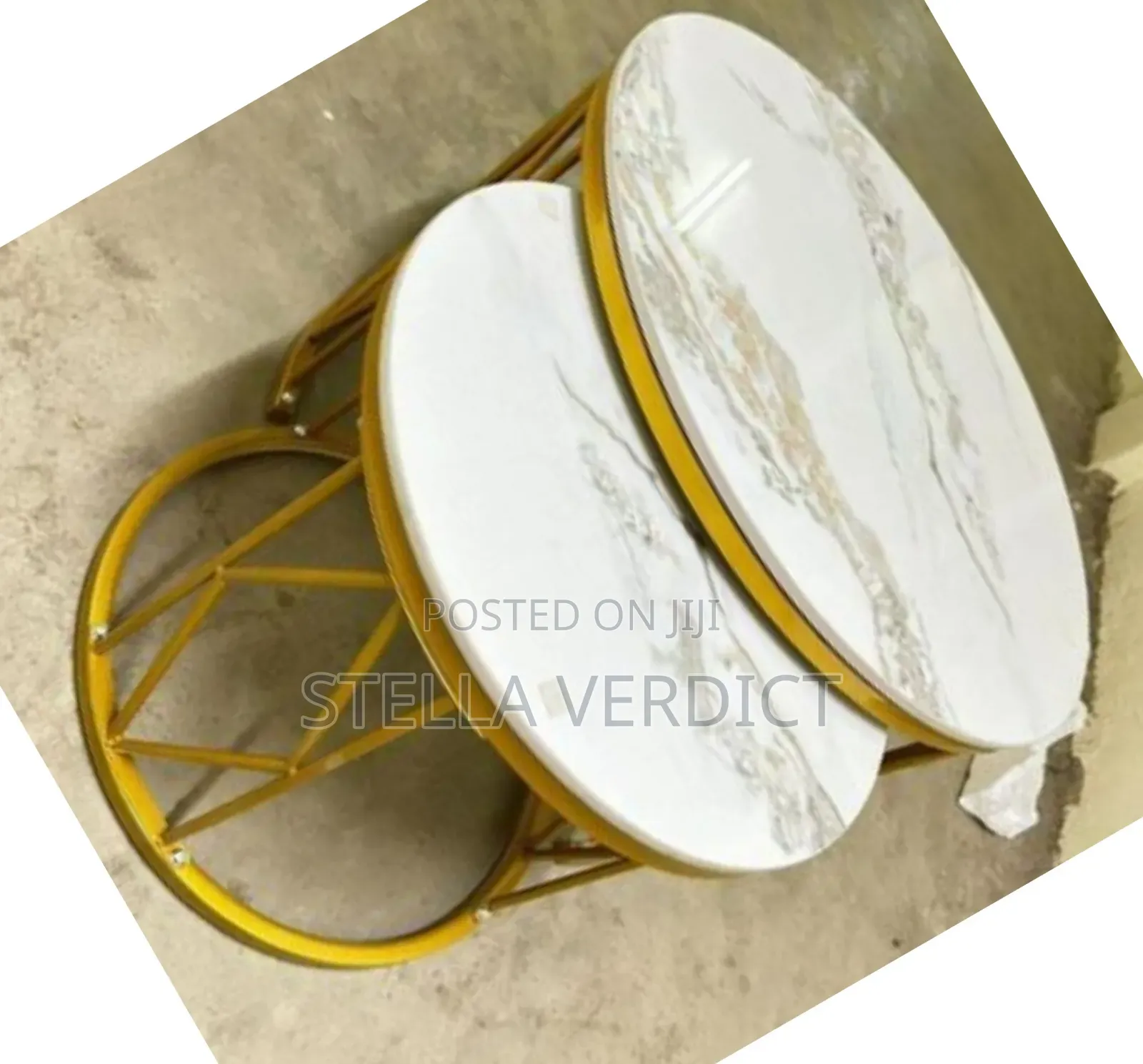 Luxury 2 in 1 Pure Marble Nesting Tables