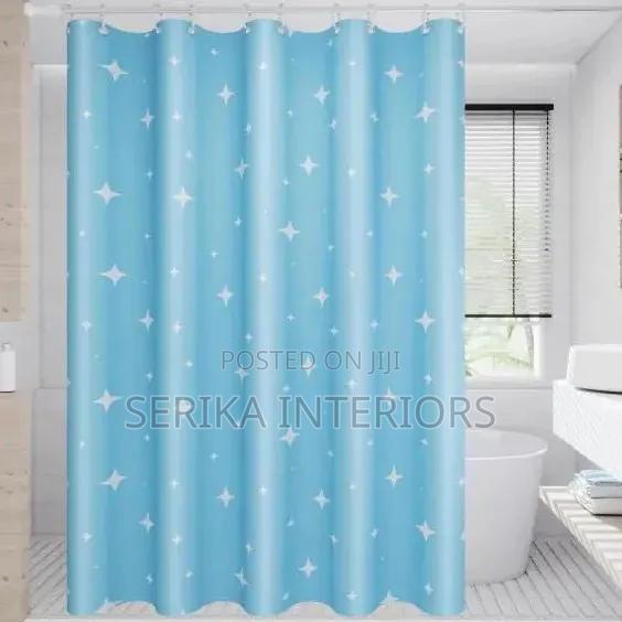 Star Sky Blue Shower Curtains Shower Curtains Environmental Friendly