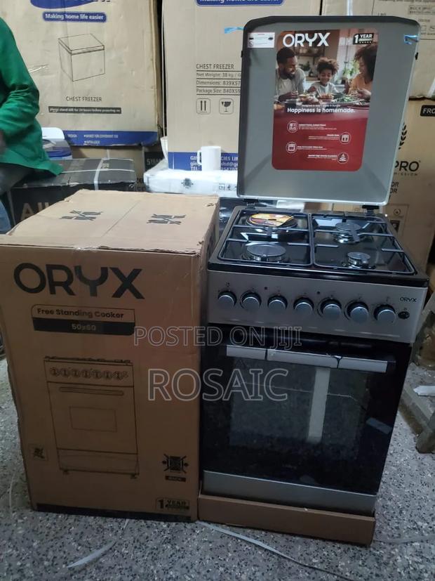 Mika Oryx Standing Cooker, 50cm X 60cm, 3 Gas Pool Jet Burners