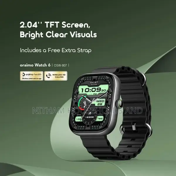 Oraimo Watch 6 Osw-807 2.04” TFT Ip68 Smart Watch