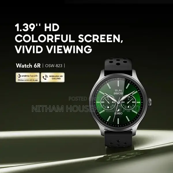 Oraimo Watch 6r Osw-823 1.39” Antiscratch Panda Glass Smart Watch