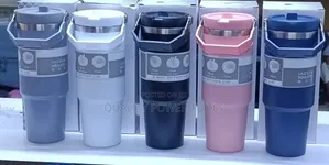 900ml Thermal Water Bottle Large With Straw Stainless Steel Thermos