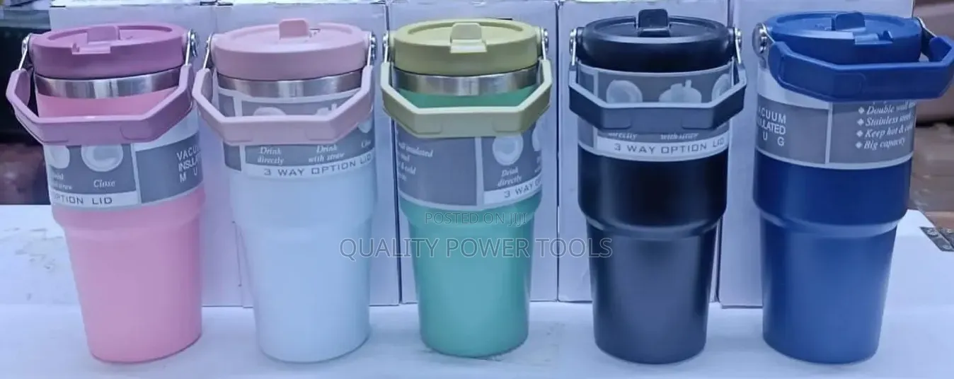 300ml Thermal Water Bottle Large With Straw Stainless Steel Thermos