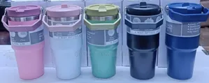 300ml Thermal Water Bottle Large With Straw Stainless Steel Thermos