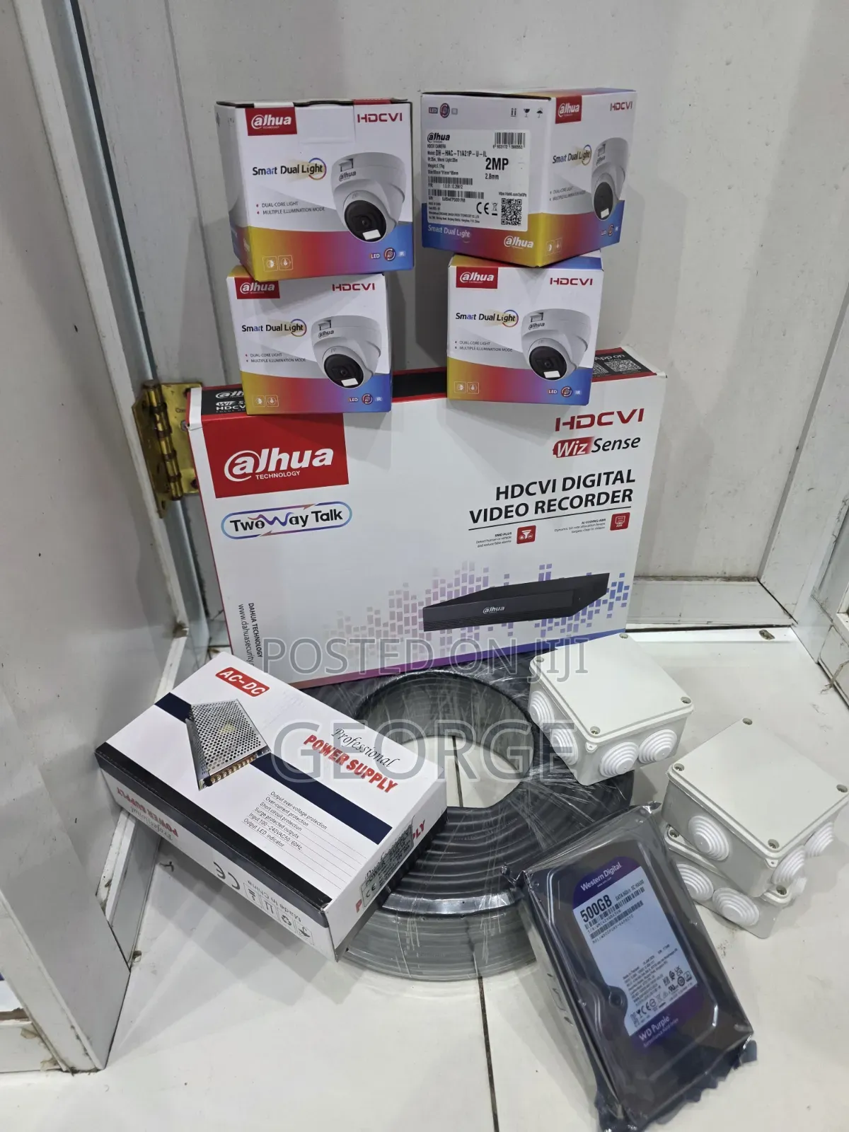 Dahua Smart Hybrid 4 Camera CCTV Kit With 4 Channel DVR 100m Cable