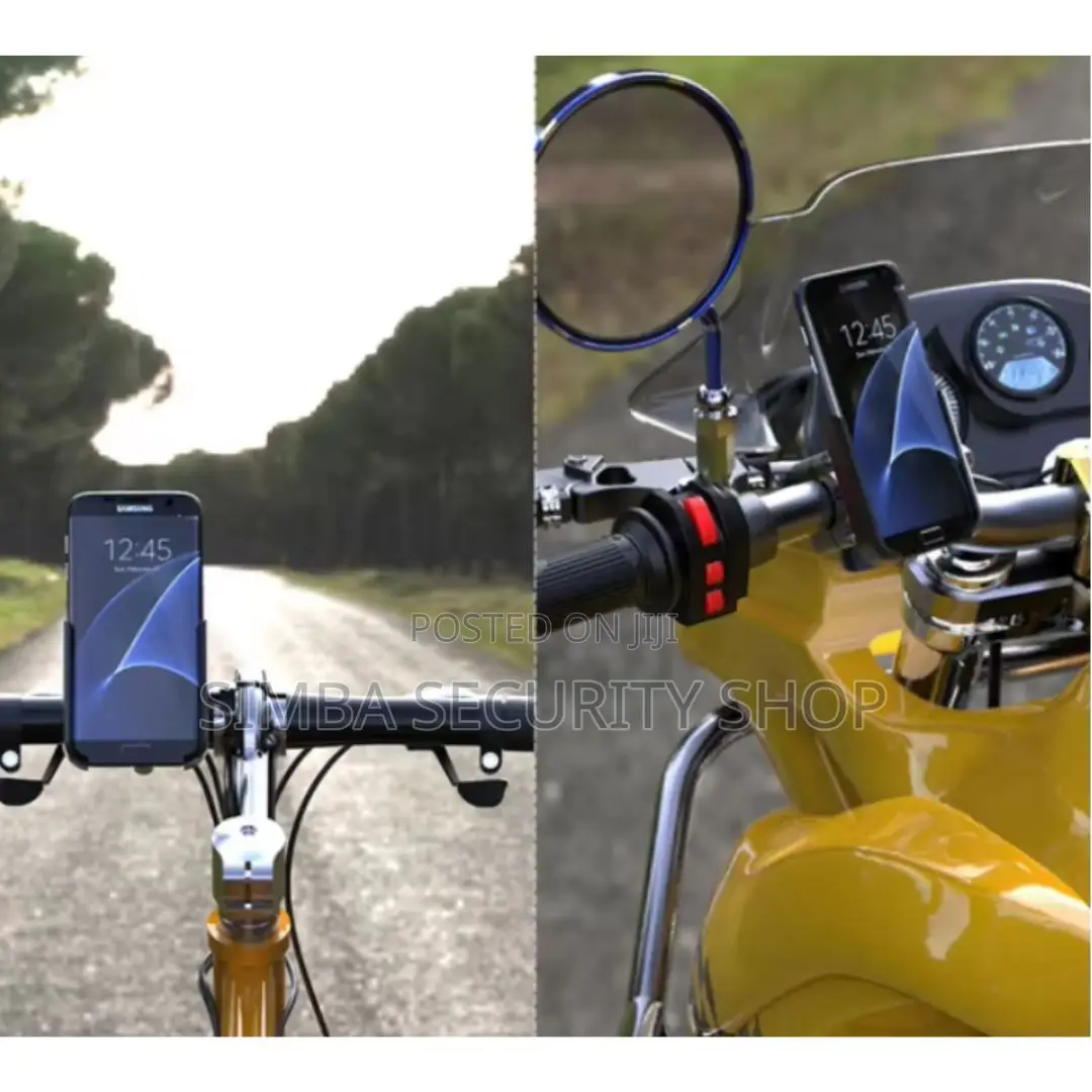 Rotating Metallic Smart Phone Holder Mount Cycling Motorbike Metal