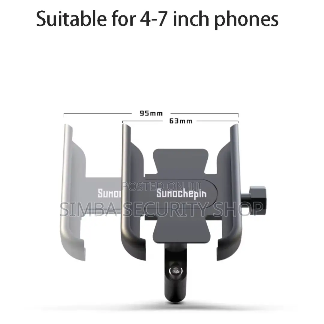Rotating Metallic Smart Phone Holder Mount Cycling Motorbike Metal