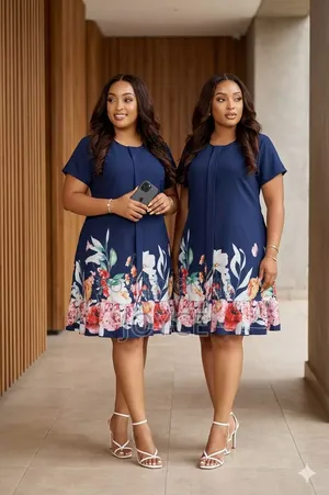 Flowered Shift Dress