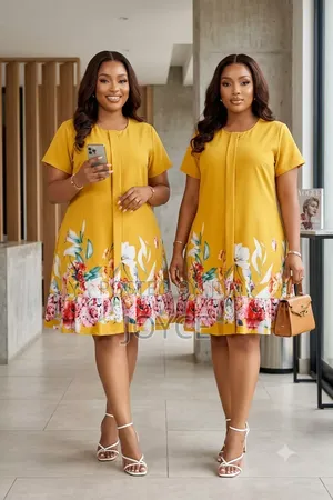 Flowered Shift Dress