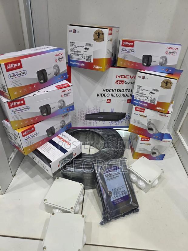 Dahua Full Hd 4 Camera CCTV Package With 100m Rg59 Cable