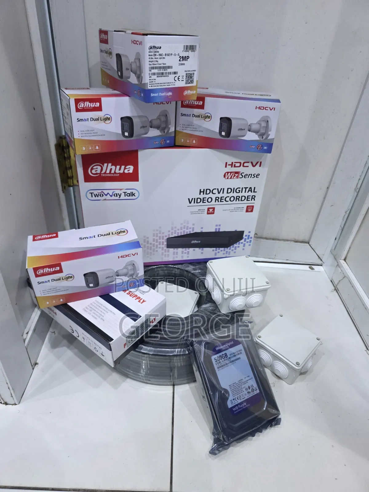 Dahua Smart Hybrid CCTV Kit 4 Cameras With 12v 5a Power Supply