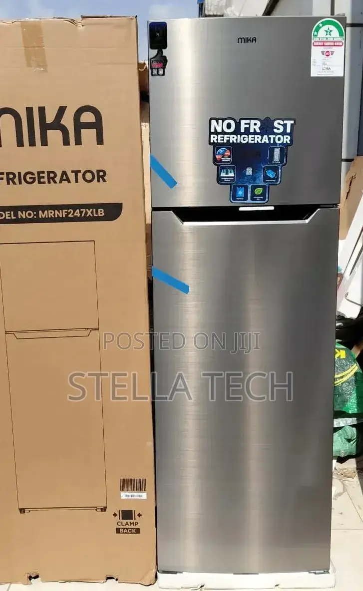 247 Litres Mika Fridge Double Door Top Mount Freezer No Frost