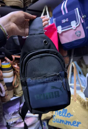 Black and Navy Blue Puma Unisex Shoulder Crossbody Sling Chest Bags