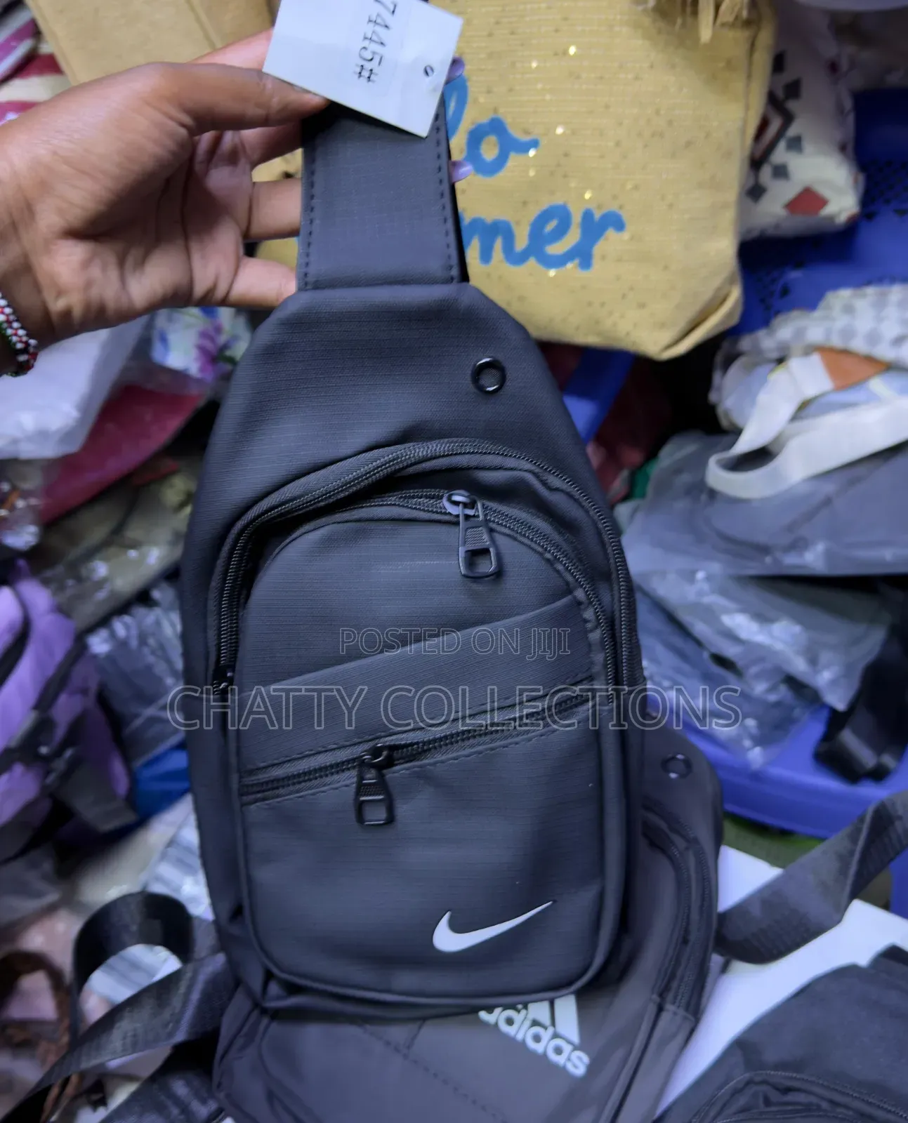 Black Nike Unisex Shoulder Crossbody Sling Chest Bags
