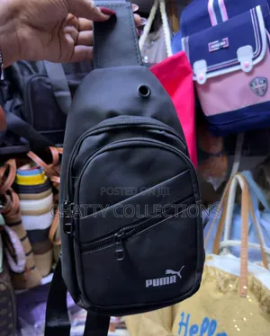 Black Puma Unisex Shoulder Crossbody Sling Chest Bags
