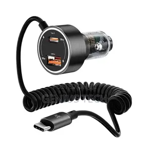 Porodo 60w Car Charger – Dual Port Fast Charging Usb-C Usb-A