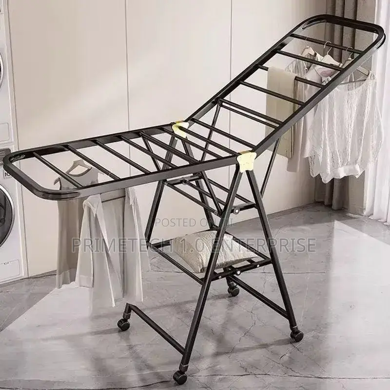Balcony Foldable Movable Cloth Drying Rack