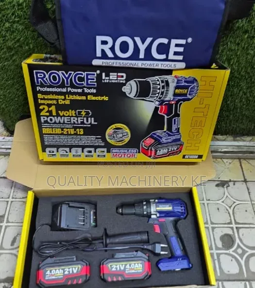 Powerful Royce Brushless Cordless Drill 21v