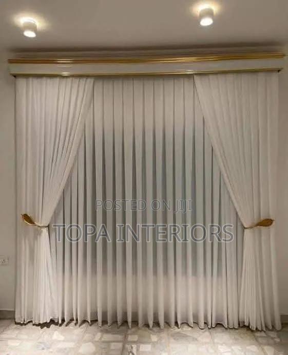 White Curtains for Home Living Room Decoration Privacy Drapes