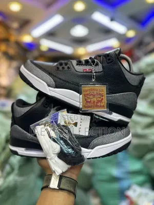 Nike Air Jordan 3 Levi's Black Denim Size 39-45