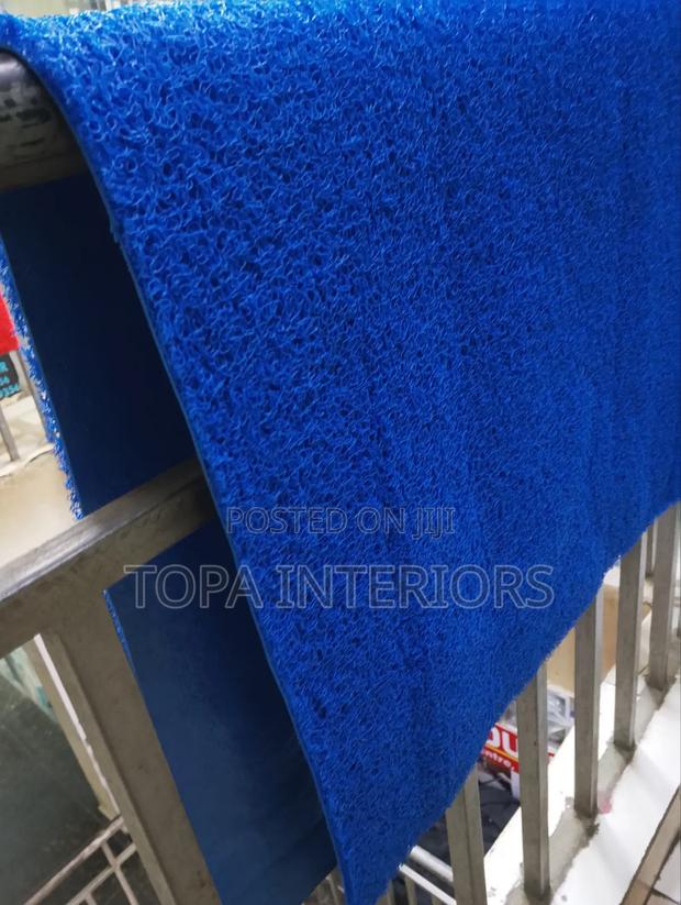 Blue Antislip Rubber Coil Mats for Outdoor and Indoor Spaces