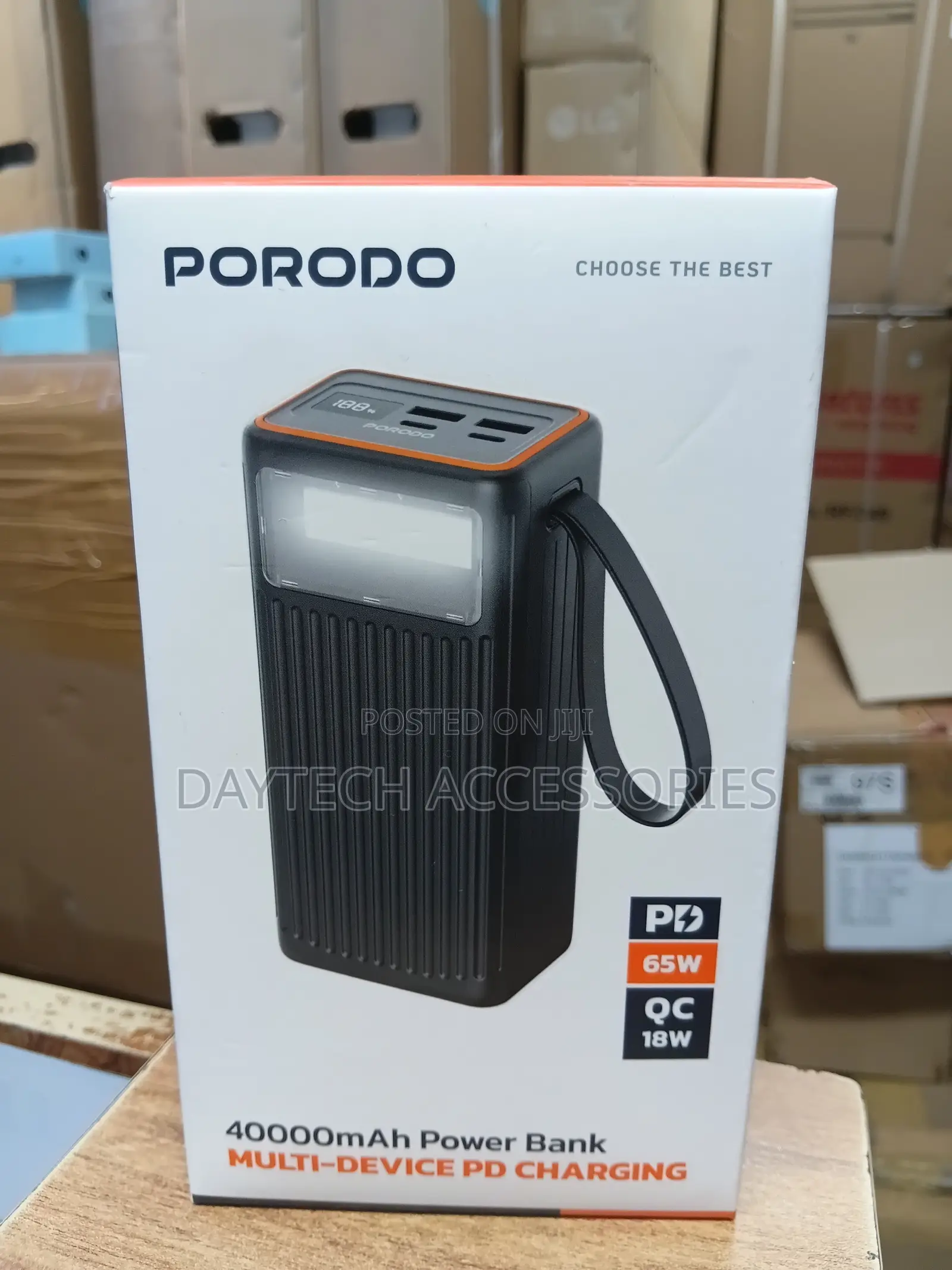 Porodo 40000mah Pd 65w Multi-Device Power Bank With 18w Qc