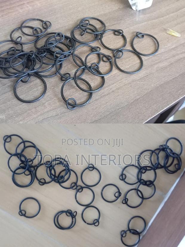 Circular Black Drapery Rings Accessories