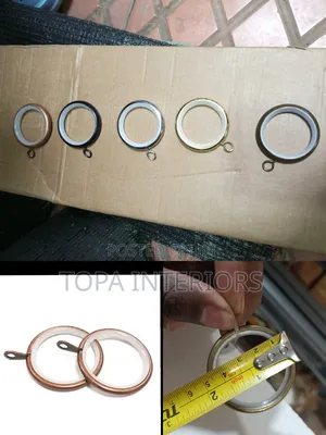 Silent Curtain Pole Drapery Round Metallic Curtain Rings With Rubber