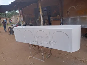 All White Floating Tv Stand