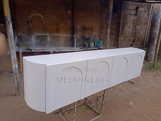 All White Floating Tv Stand - thumbnail 3
