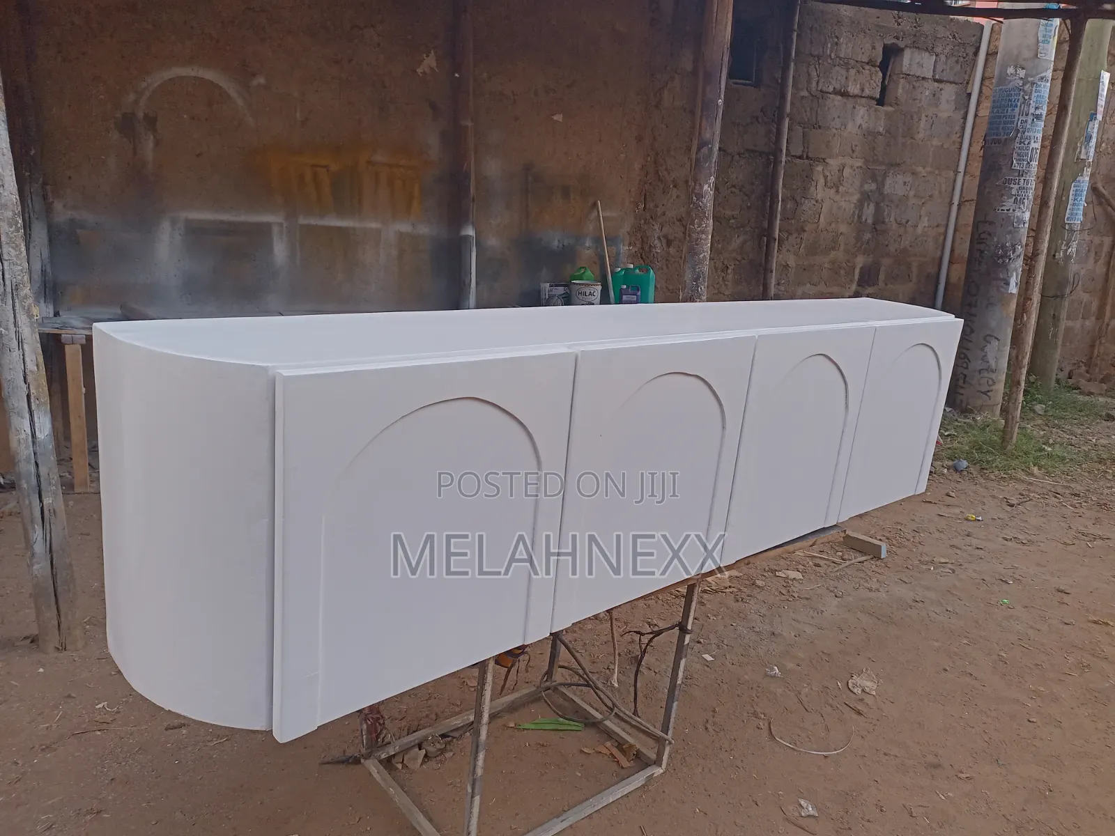 All White Floating Tv Stand