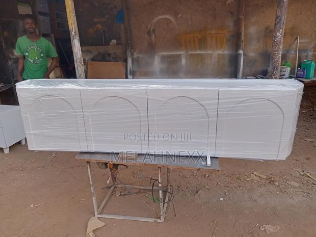 All White Floating Tv Stand - thumbnail 5
