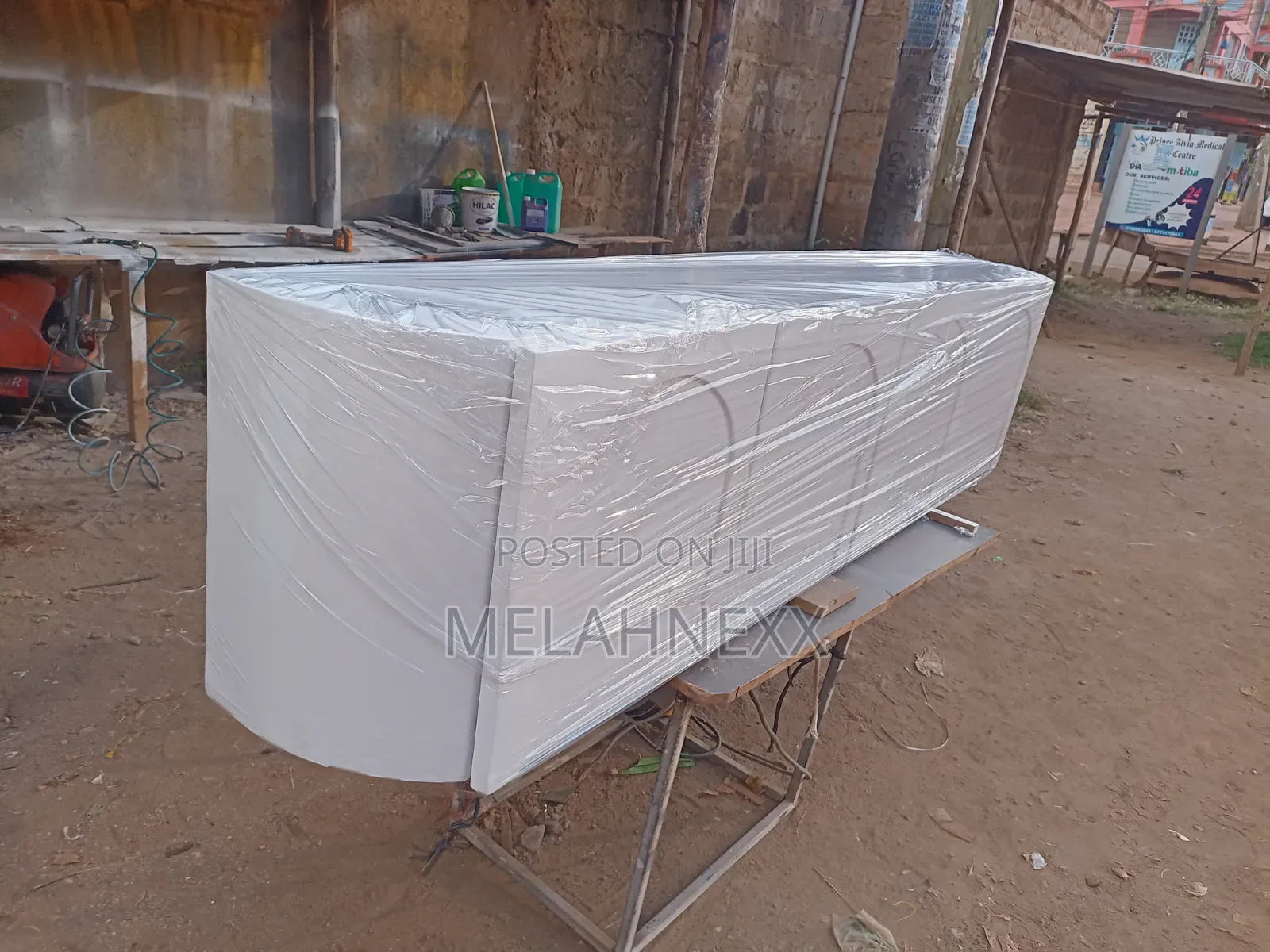 All White Floating Tv Stand
