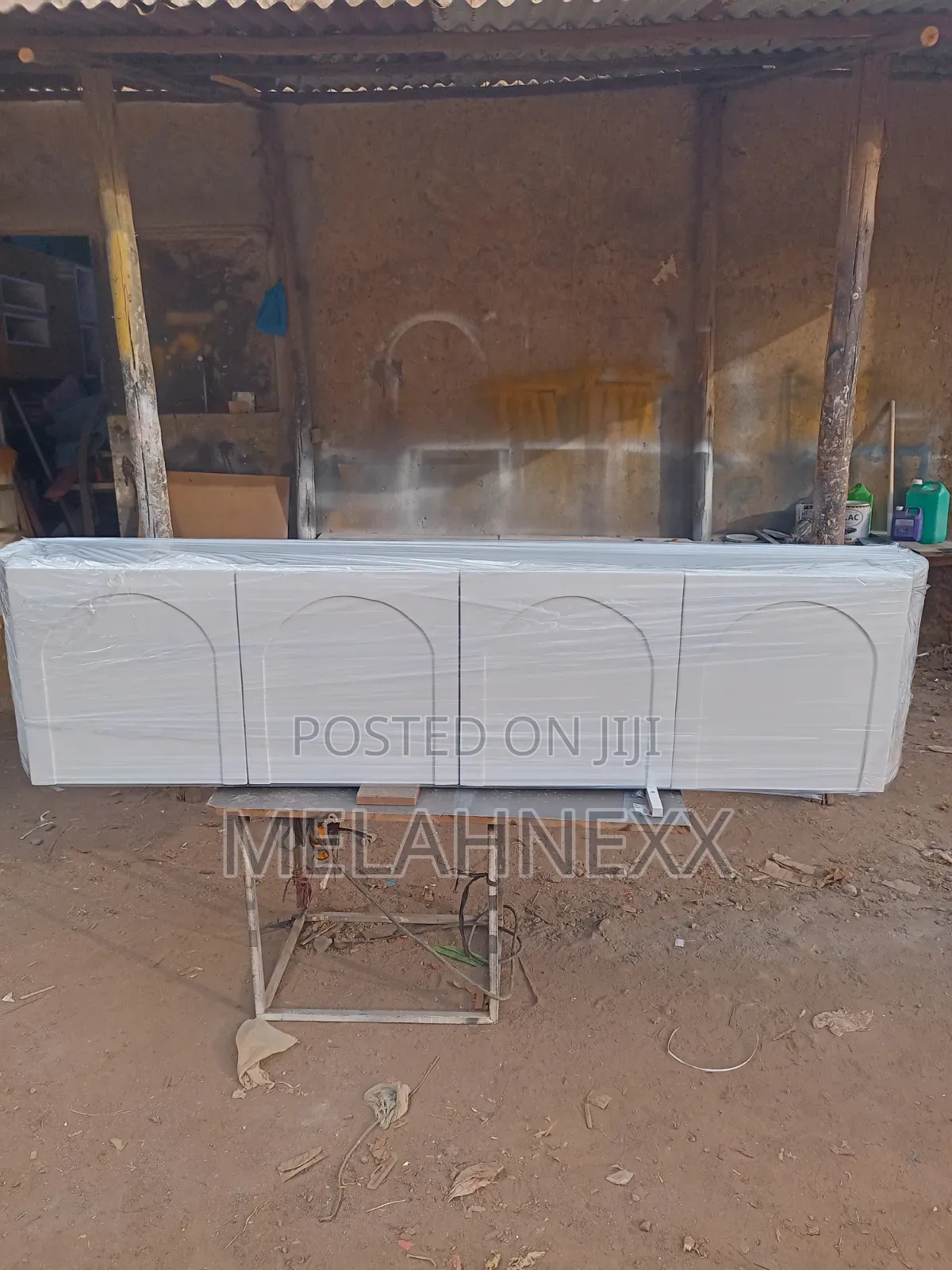 All White Floating Tv Stand