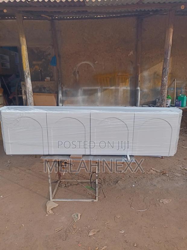 All White Floating Tv Stand - thumbnail 7